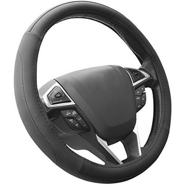 SEG Direct Black and Beige Microfiber Leather Steering Wheel Cover for Prius Civic 14-14.25 SEG Direct Black and Beige Microfiber Leather Steering Wheel Cover for Prius Civic 14-14.25